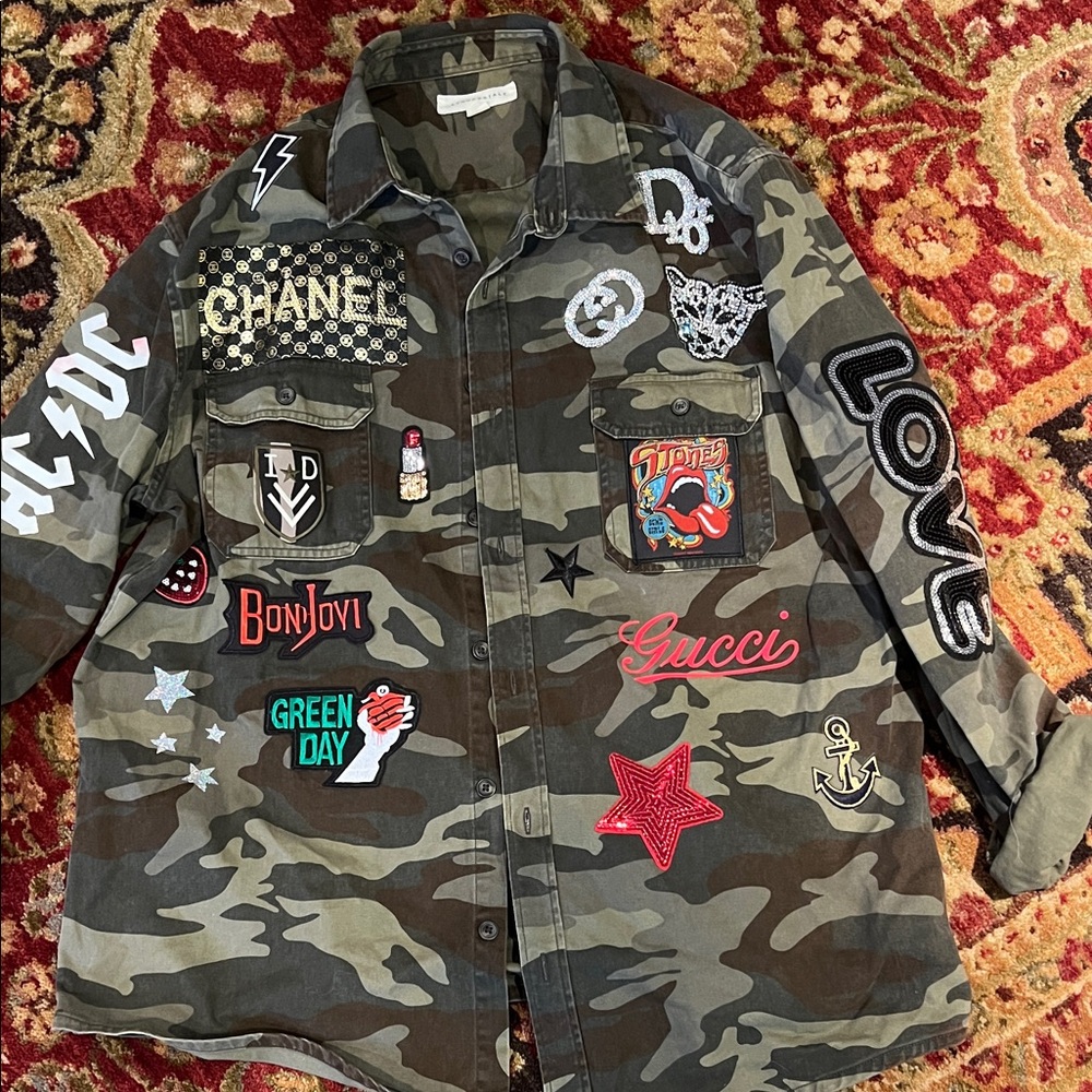 Kiss Camouflage Jacket with Patches